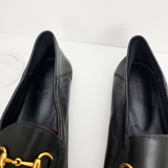 Gucci Brixton Horsebit Leather Loafers in Black Leather 37 7 - Picture 4 of 10